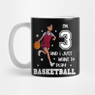 Girl plays basketball - I am 3 Mug